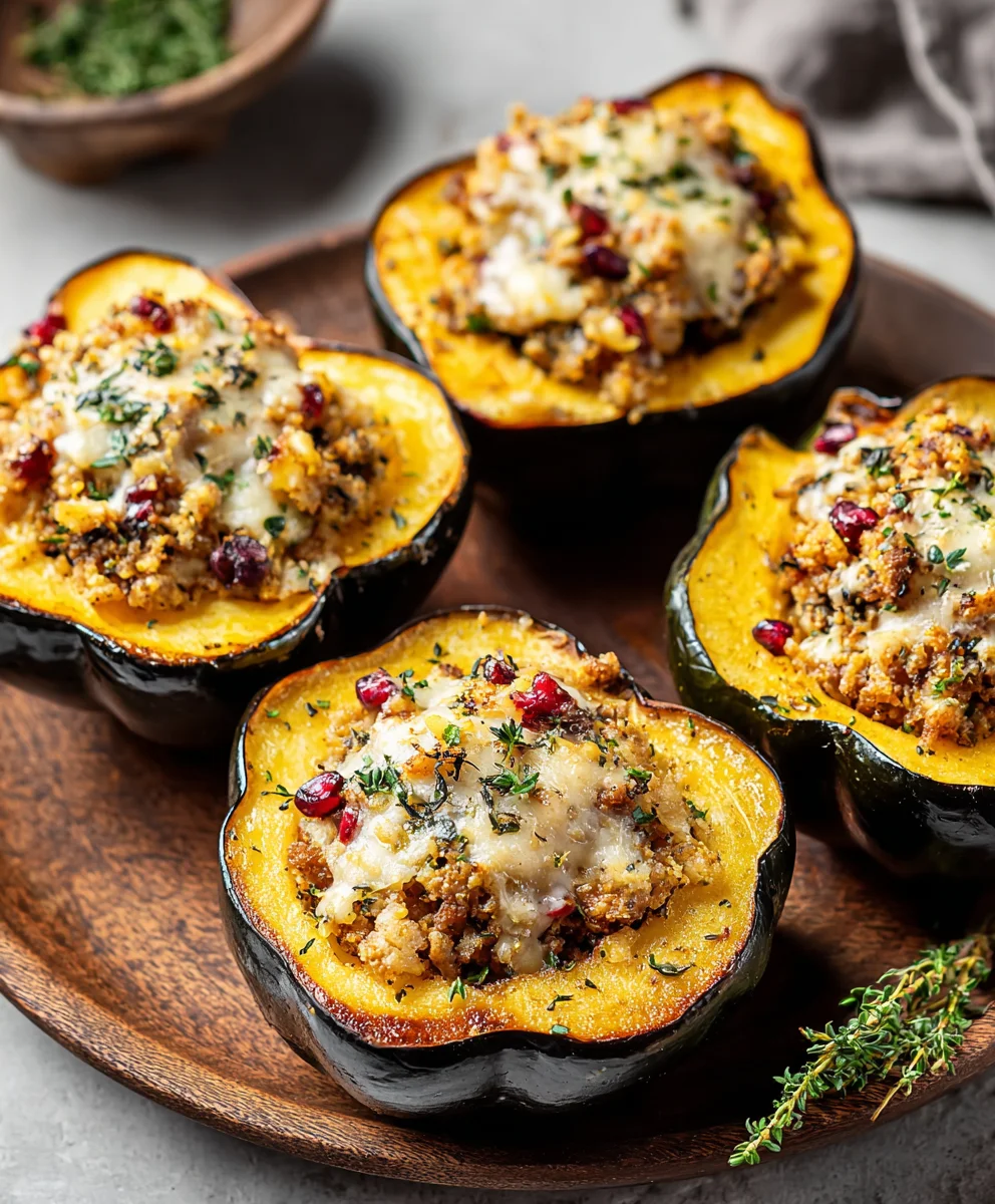Délicieuse Courge Gland Farcie : Un Repas d'Automne Parfait