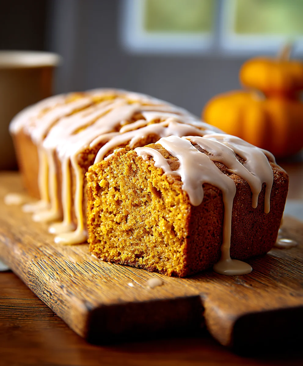 Pain à la citrouille & glaçage érable: douceurs d'automne
