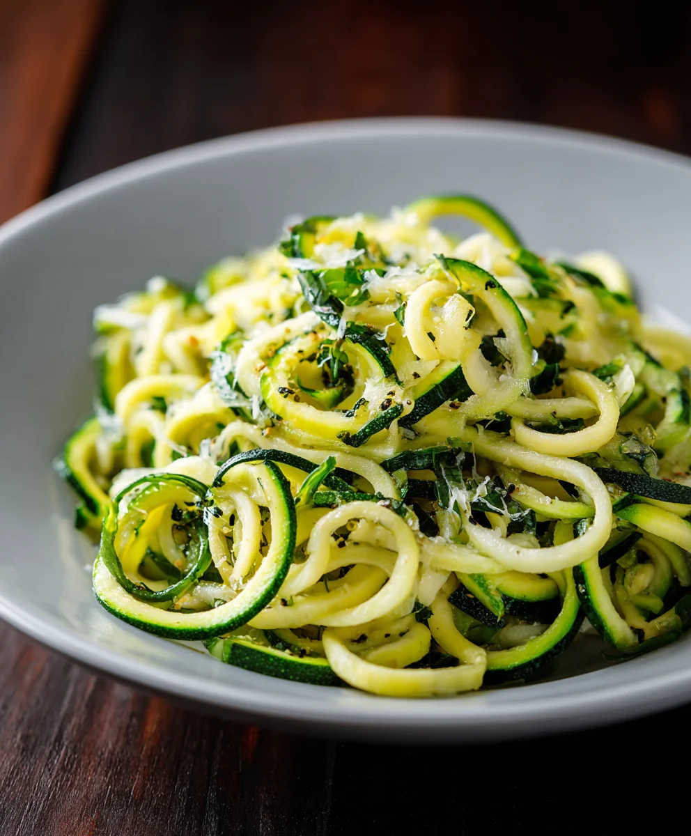 Pâtes de courgettes légères