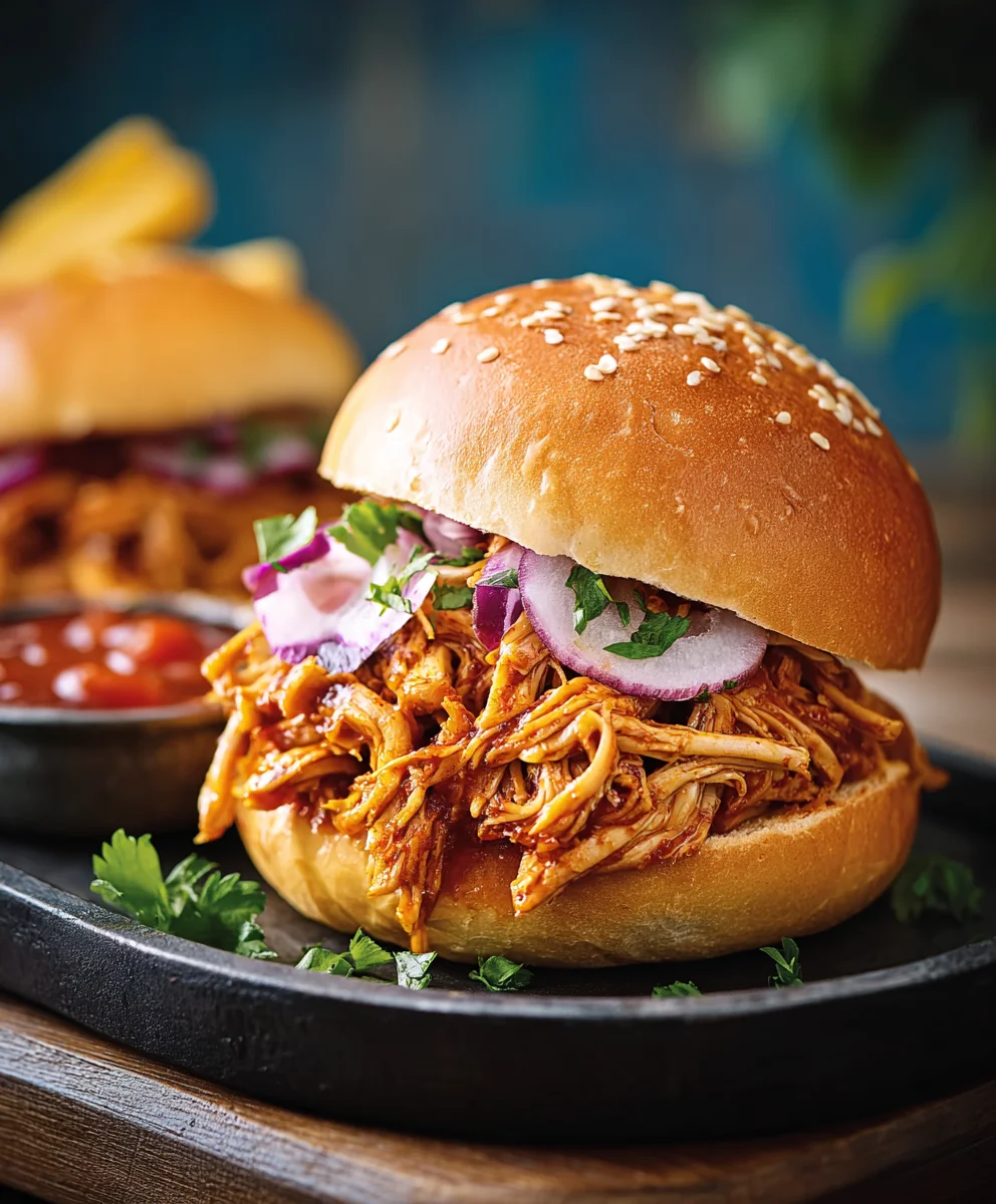 Sandwichs au Poulet Effiloché : Recette Facile & Savoureuse