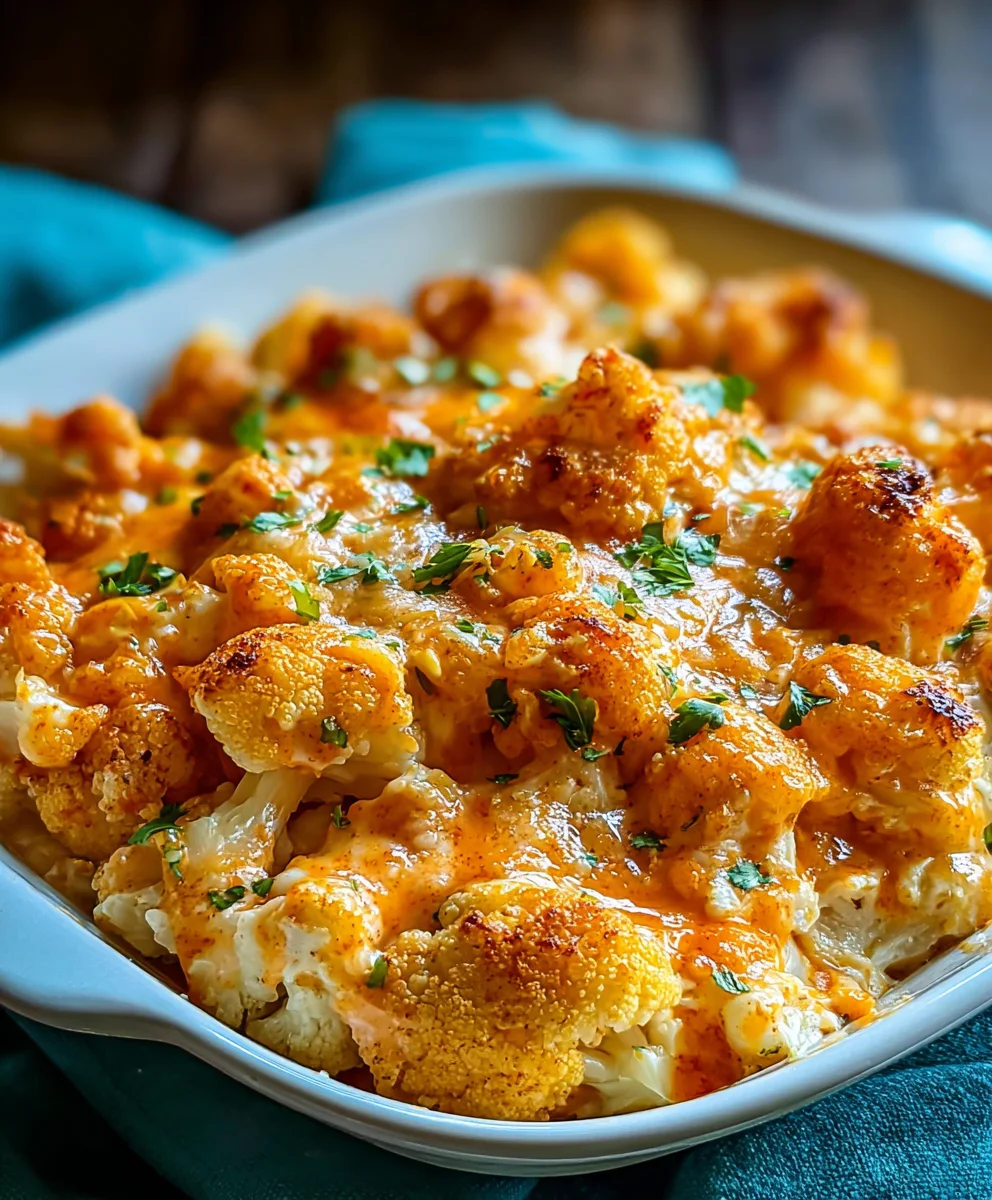 Délicieux Gratin Crémeux Poulet Buffalo Chou-fleur