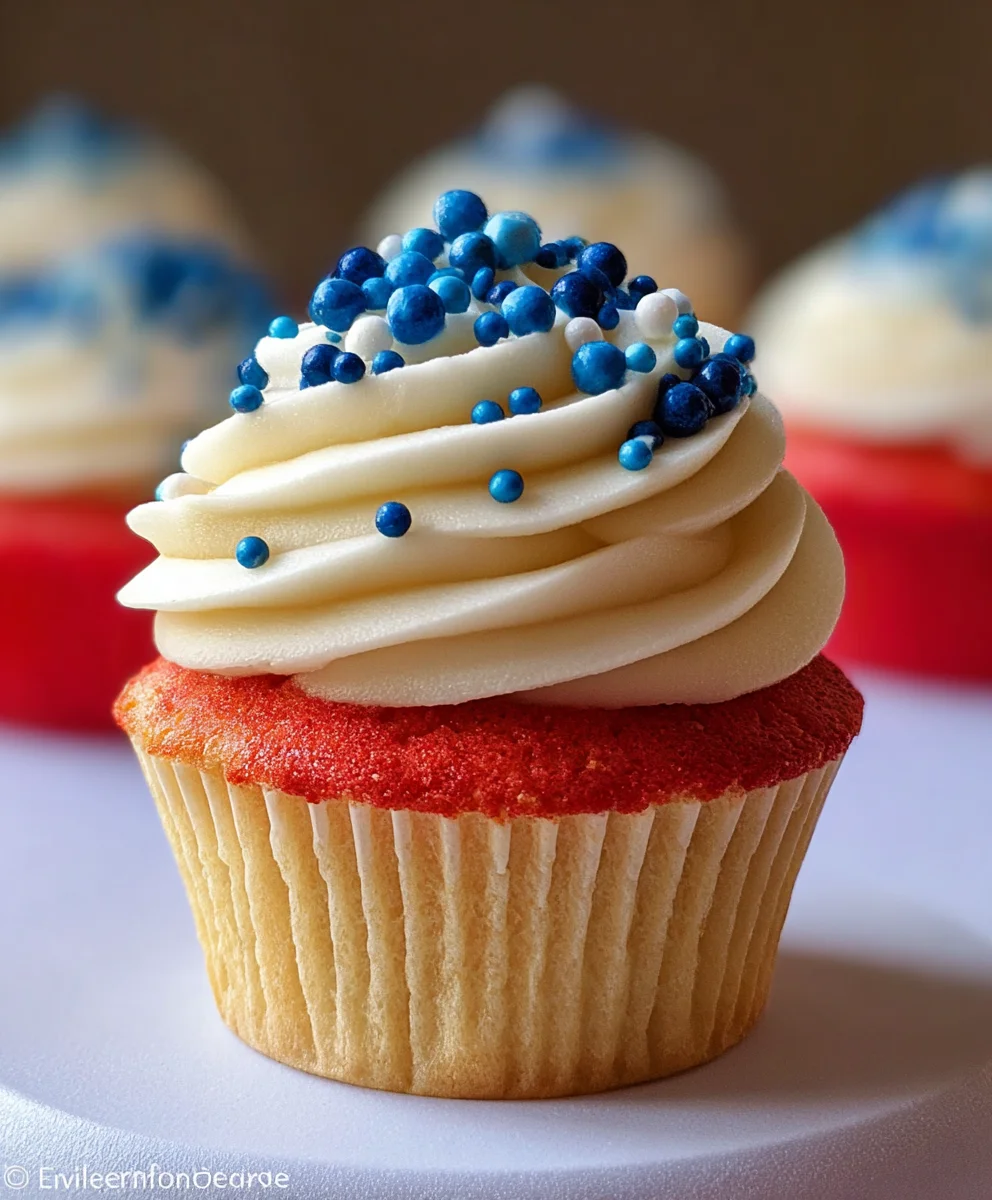 Irrésistibles Cupcakes Rouge Blanc Bleu pour Fêtes