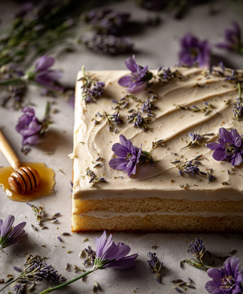 Gâteau Plaque Lavande Miel