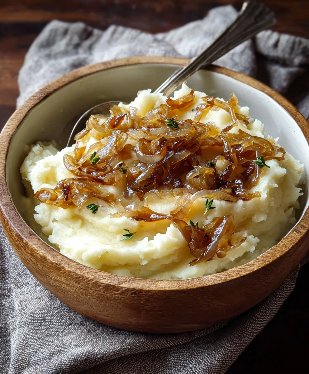 Pommes de Terre Crémeuses aux Oignons Caramelisés Parfaits