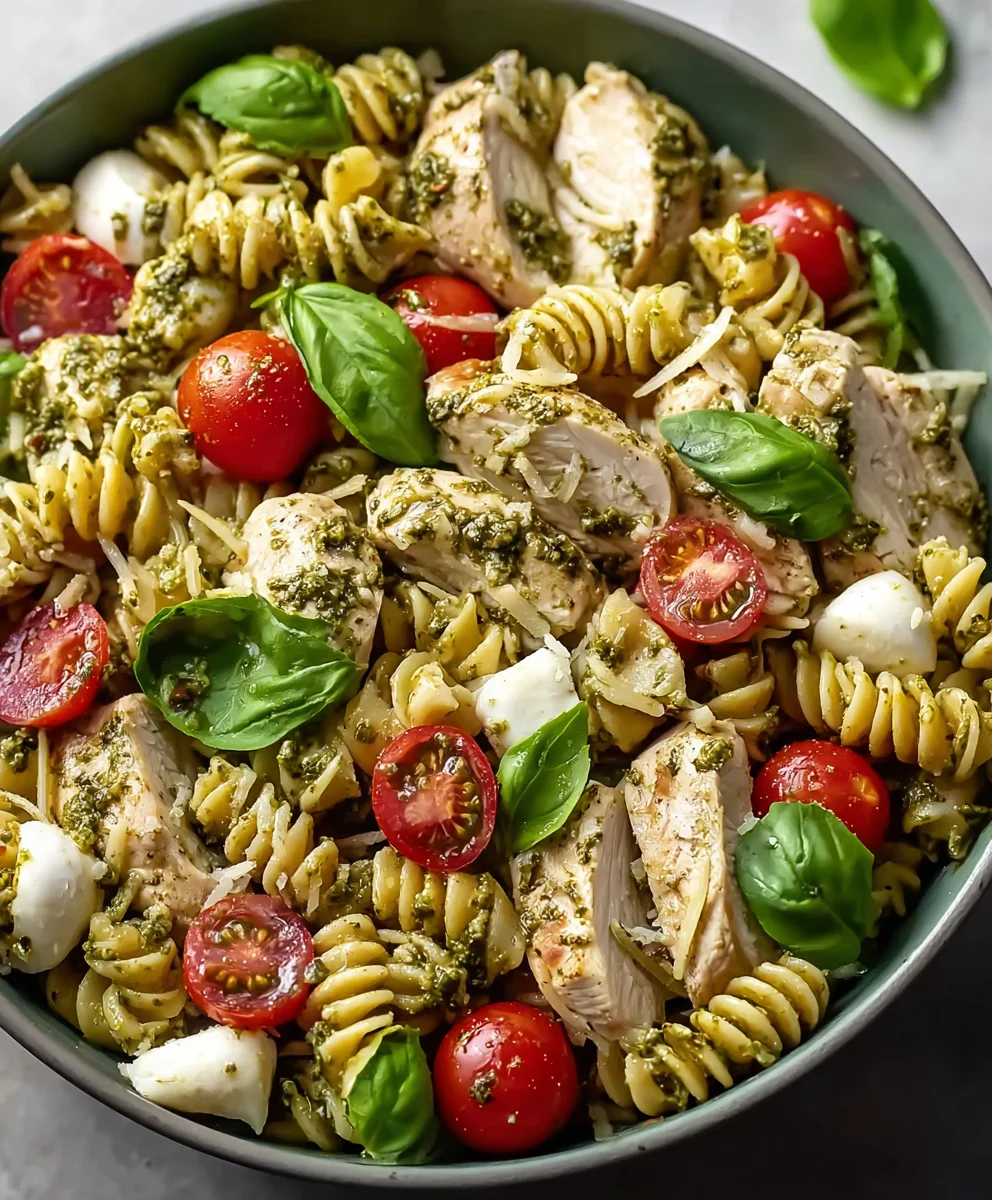 Salade de Pâtes Poulet Pesto: Fraîche & Facile pour l'Été
