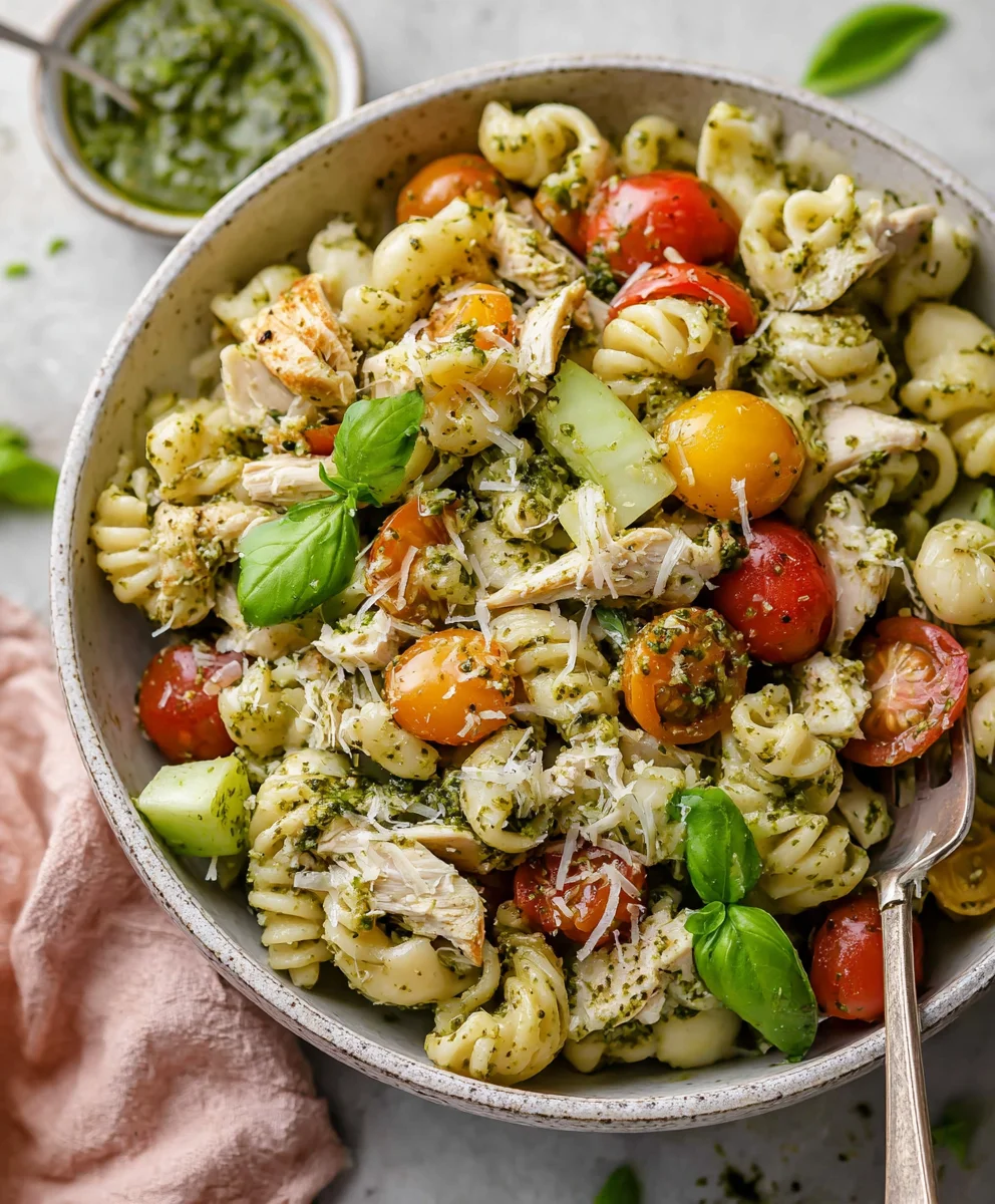Salade Pâtes Poulet Pesto: Recette Facile, Fraîche et Rapide