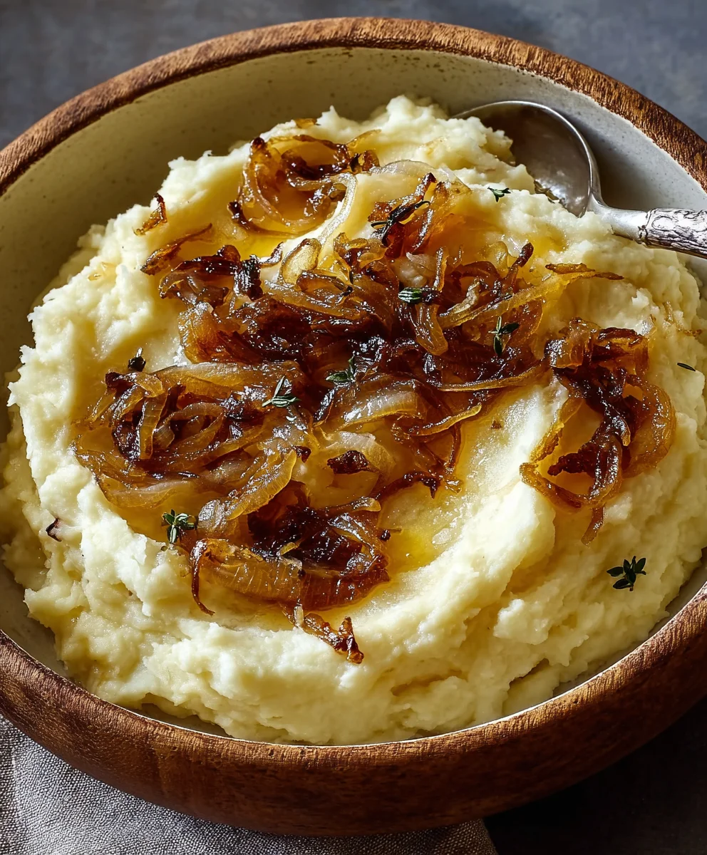 Pommes de Terre Crémeuses aux Oignons Caramelisés Parfaits