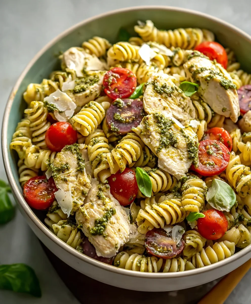 Salade Pâtes Poulet Pesto : Recette Facile & Savoureuse