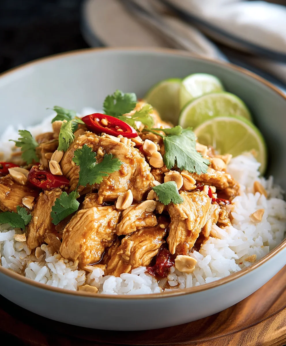 Poulet Mijoteuse aux Cacahuètes: Saveurs Crémeuses Faciles