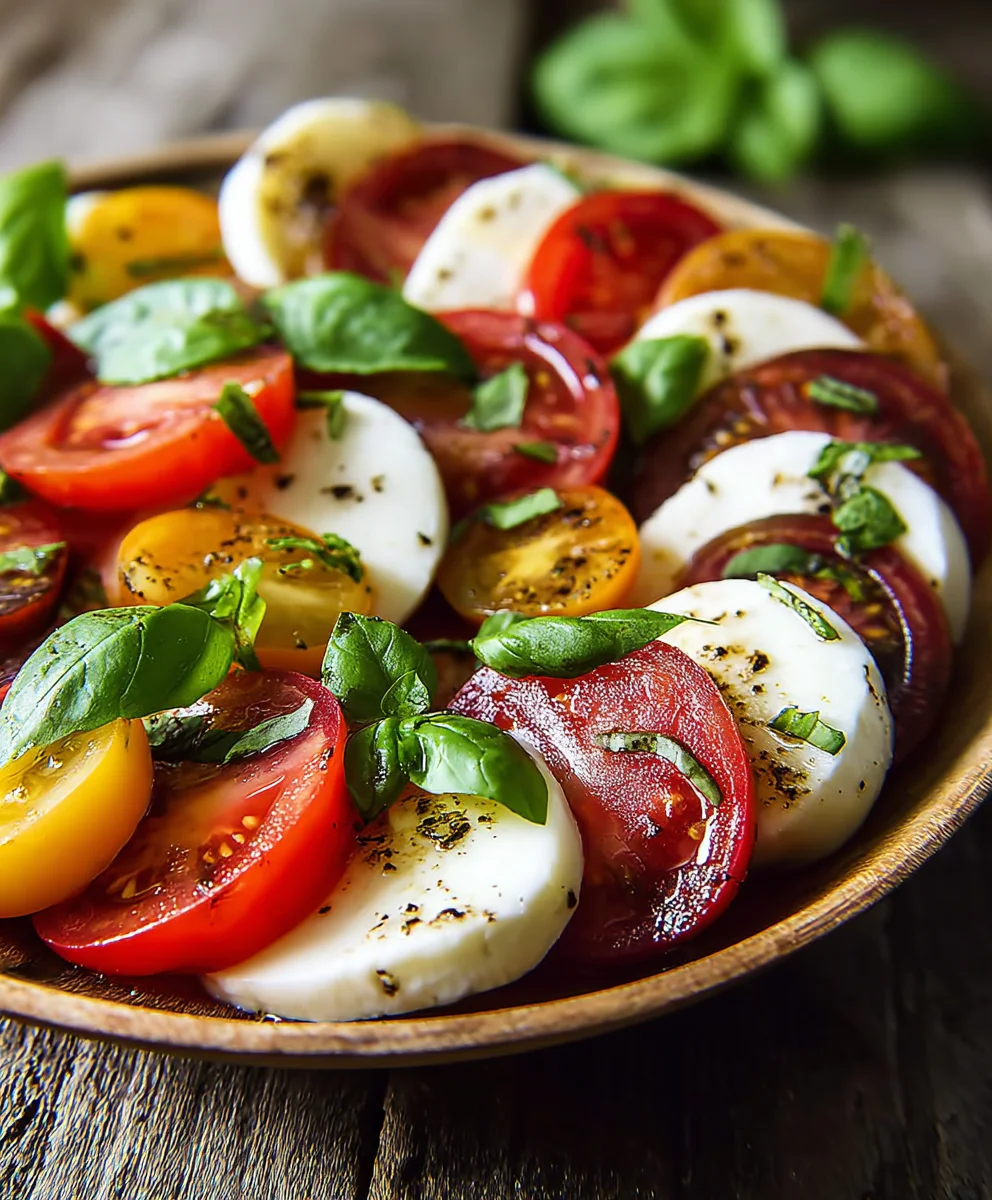 Salade Caprese d'Été Rafraîchissante au Basilic Frais
