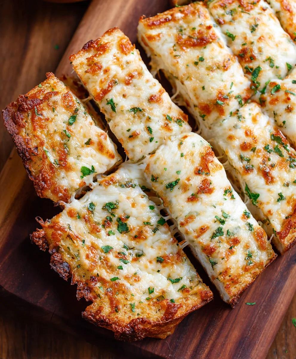 Recette Ultime : Pain à l'ail gratiné au fromage croustillant