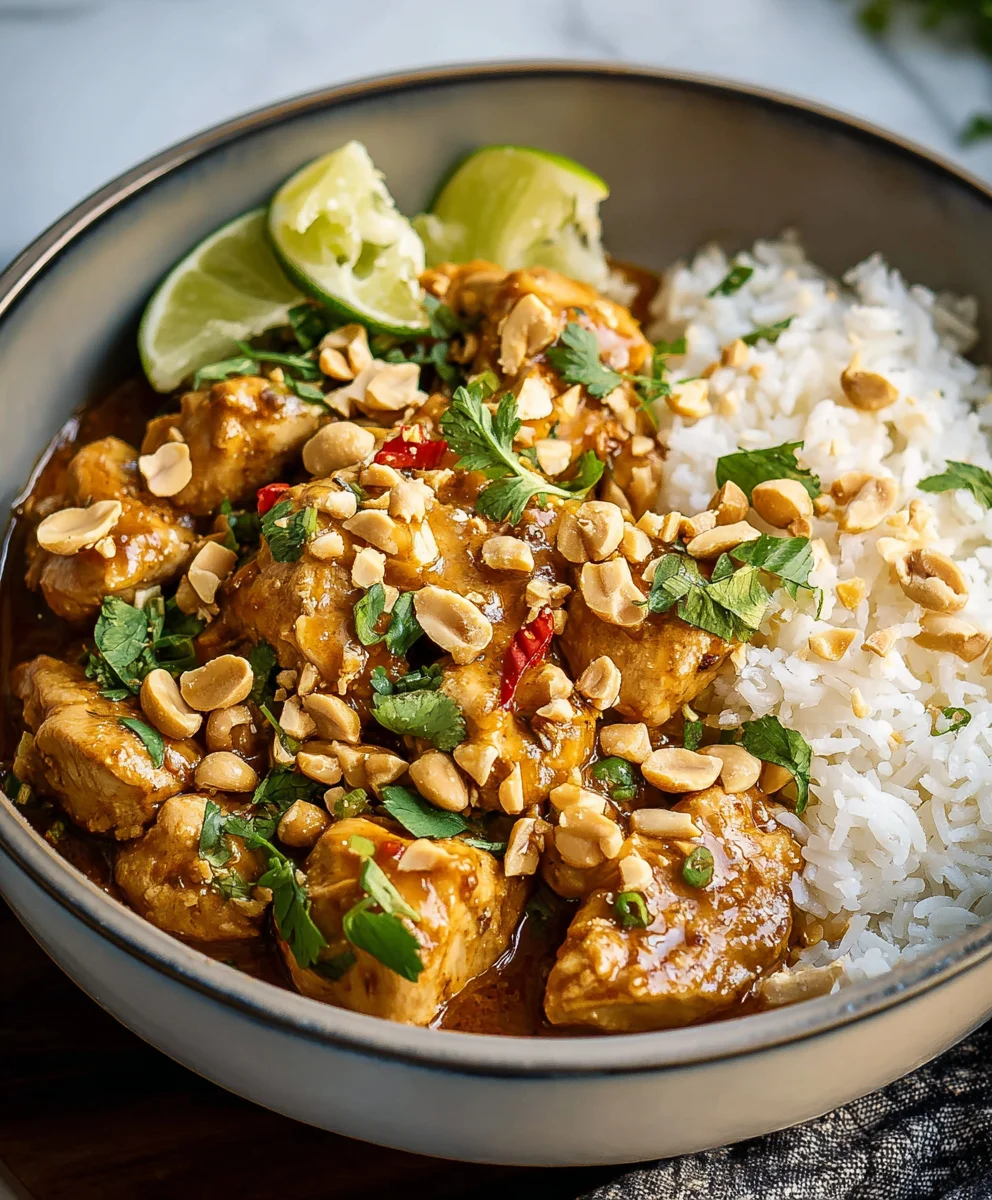 Poulet Mijoteuse aux Cacahuètes: Saveurs Crémeuses Faciles