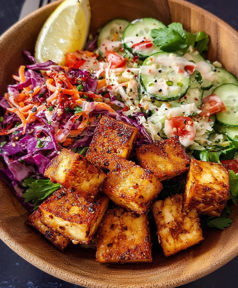 Bol de Tofu Croustillant & Salade Estivale : Irrésistible !