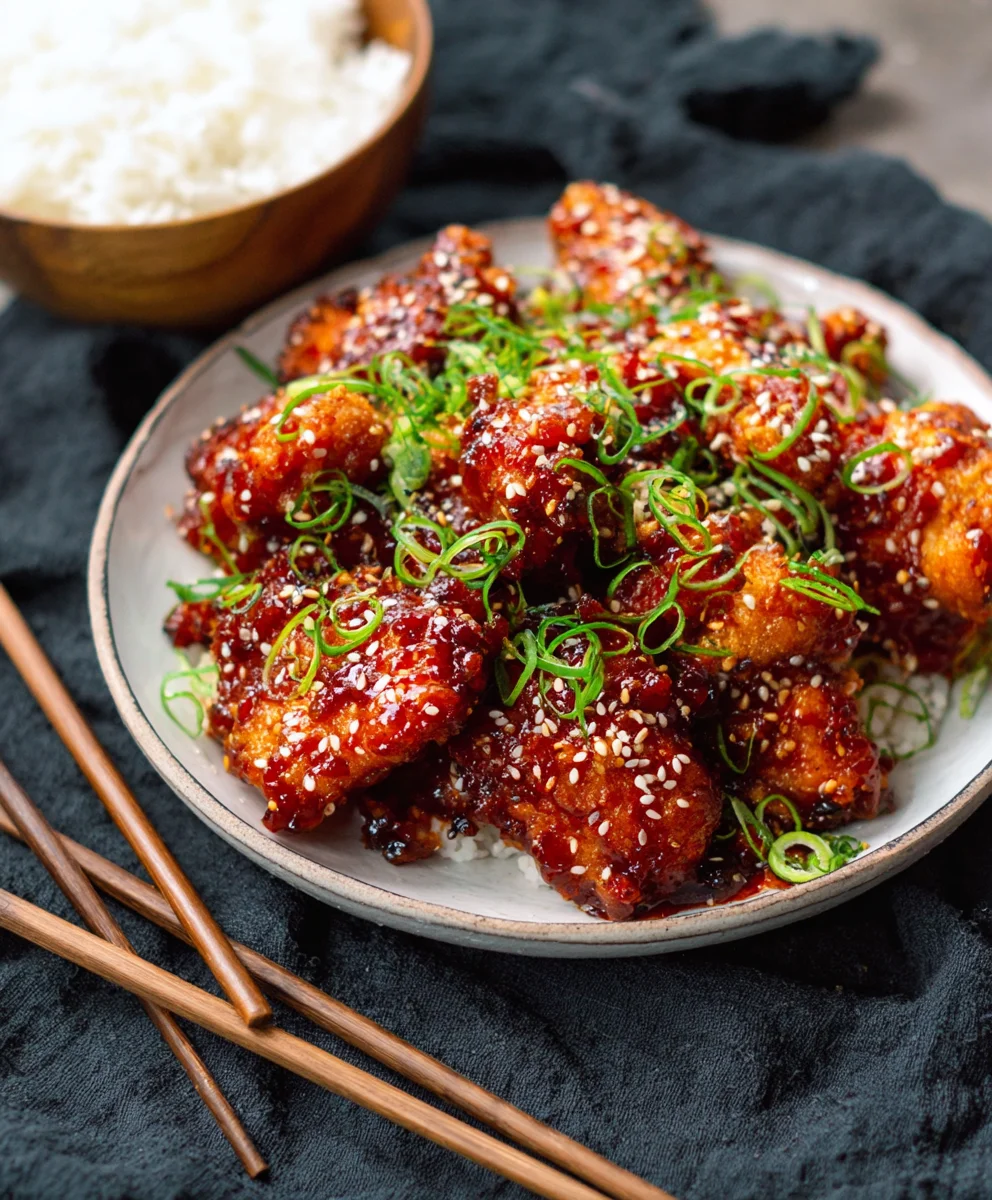 Poulet coréen sain, recette facile et rapide.