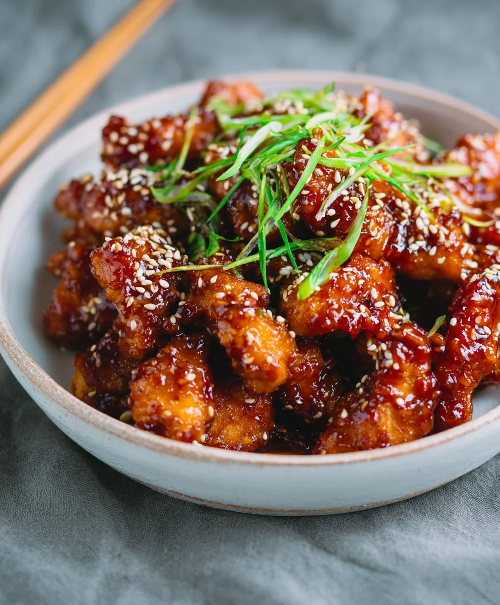 Poulet coréen sain, recette facile et rapide.