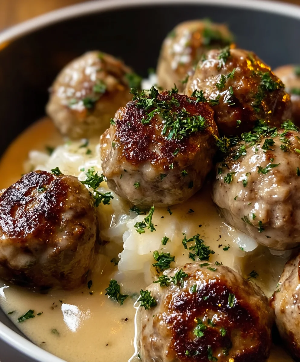 Boulettes de bœuf suédoises authentiques sauce crémeuse