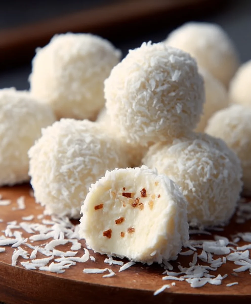 No-Bake Coconut Cream Balls Easy Recipe
