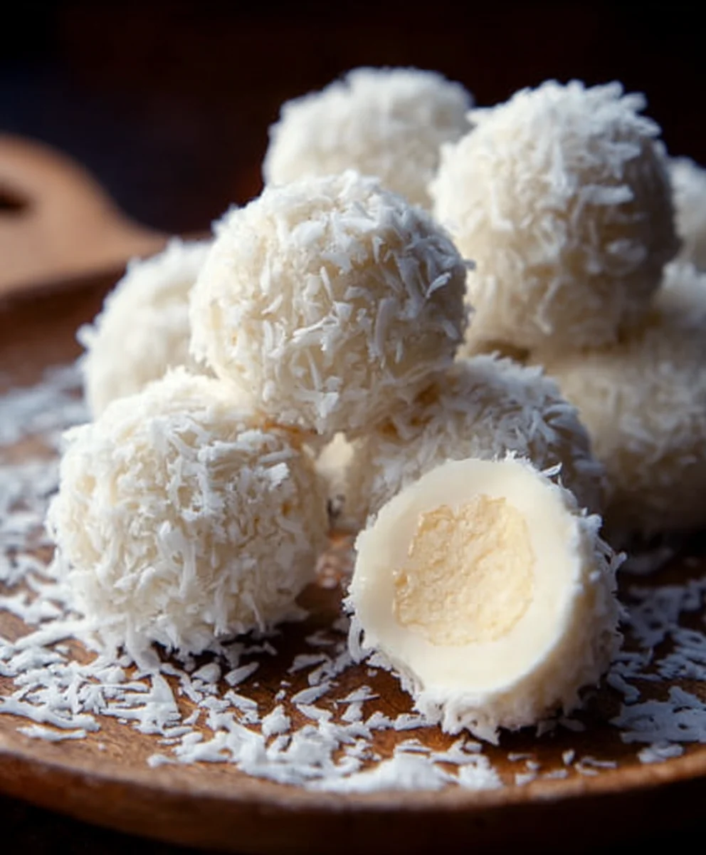 No-Bake Coconut Cream Balls Easy Recipe
