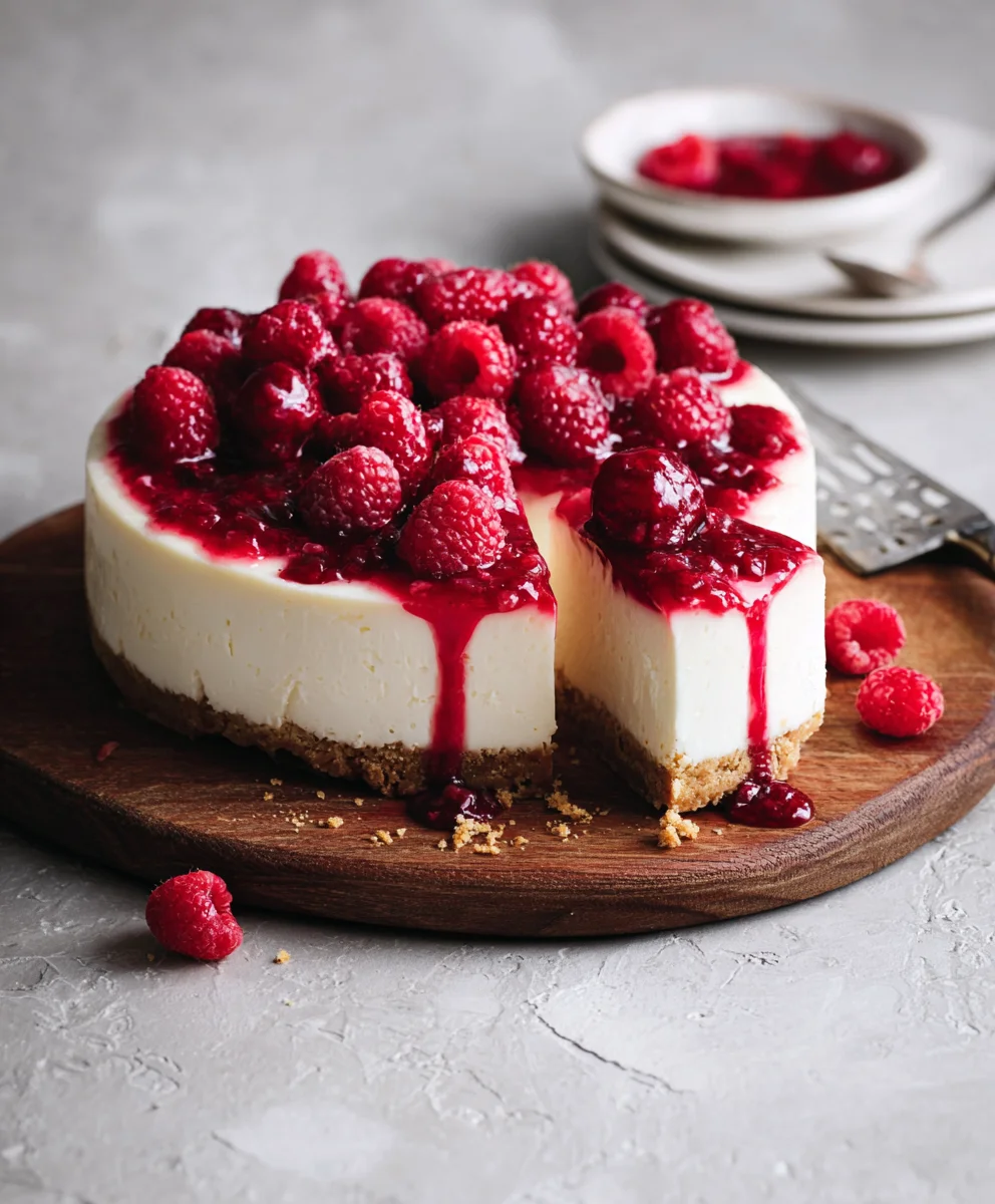 Easy No-Bake Raspberry Cheesecake Recipe