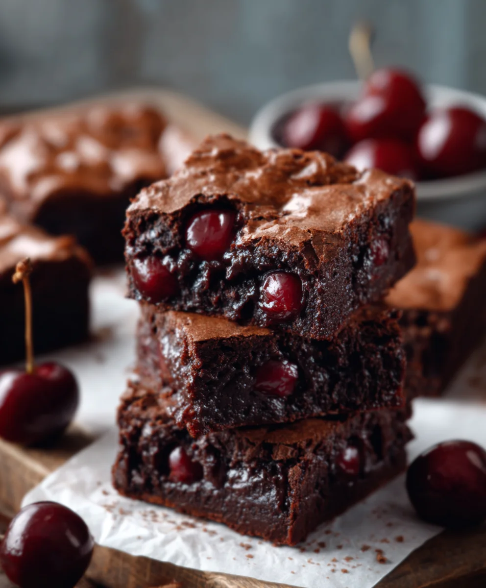 Brownies Chocolat Cerise Décadents : Recette Facile