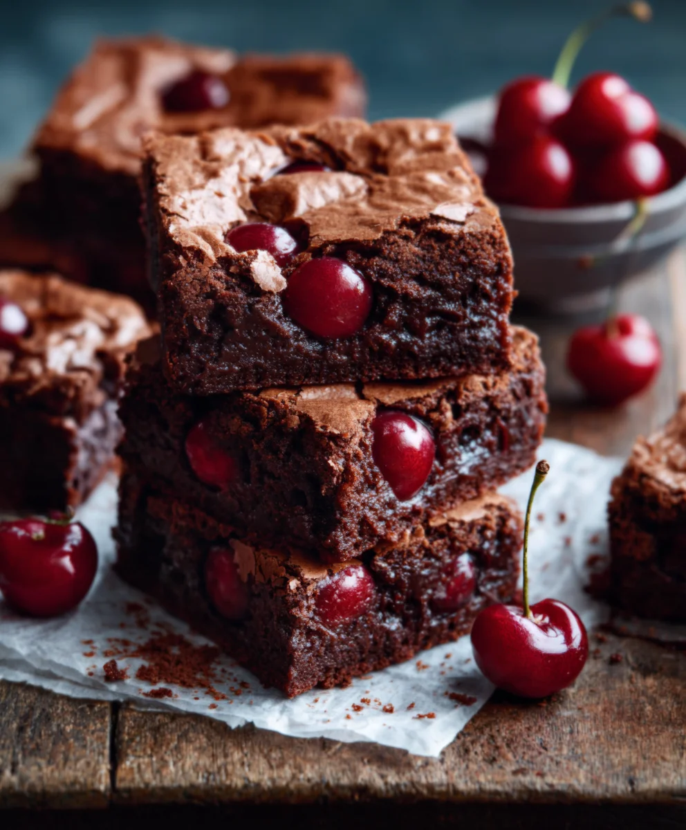 Brownies Chocolat Cerise Décadents : Recette Facile