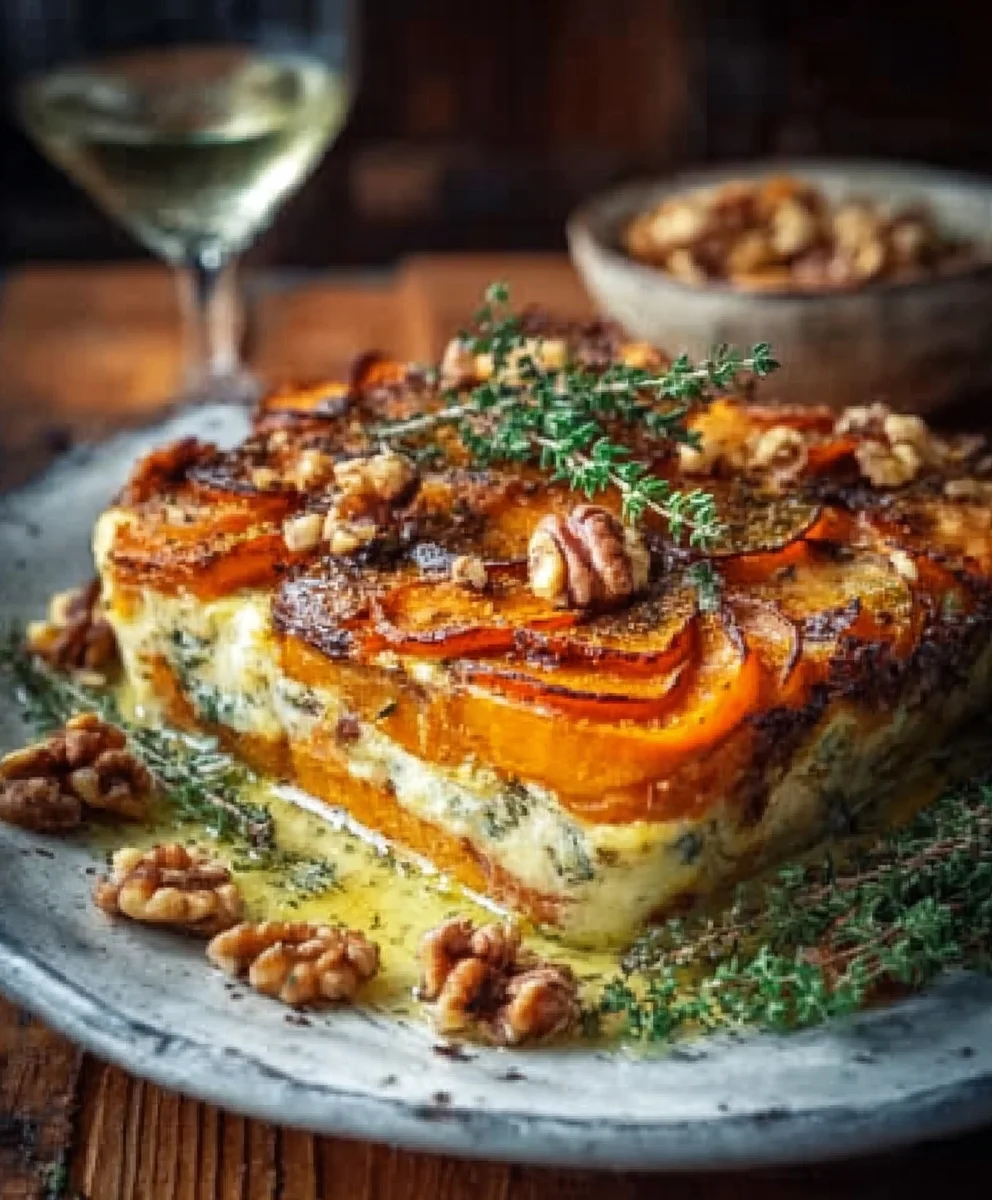 Gratin patate douce chèvre noix : recette facile et gourmande