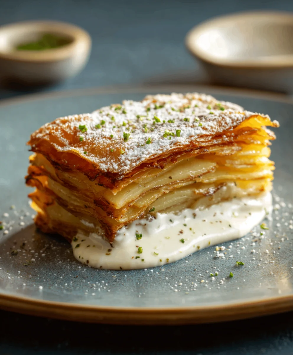 Millefeuille Pommes de Terre & Crème Ail : Recette Facile
