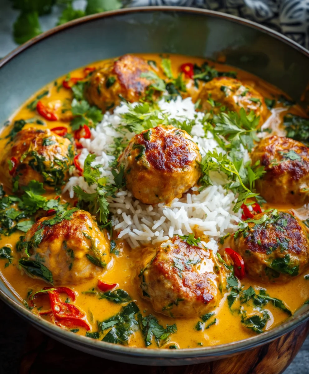 Boulettes Poulet Curry Coco: Recette Savoureuse