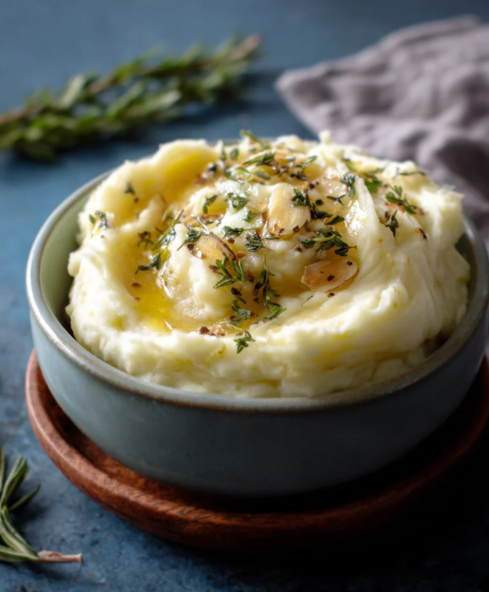 Purée à l'ail et aux herbes: Recette facile et savoureuse