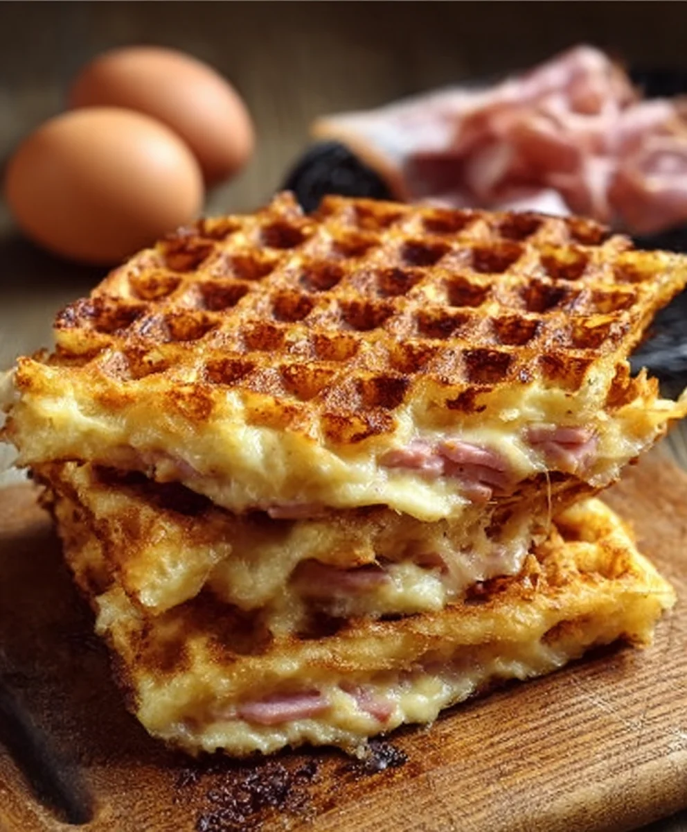 Gaufres Croustillantes Boeuf & Fromage : Explosion Saveurs Petit Déjeuner